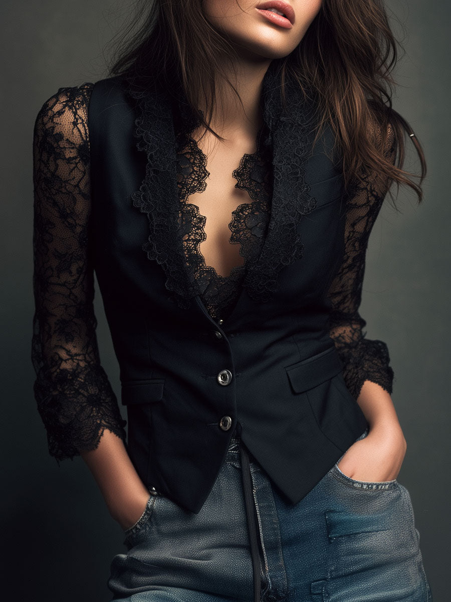 Noémie | Blazer semi-trasparente