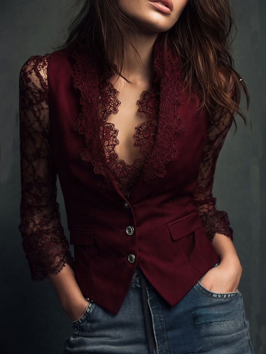 Noémie | Blazer semi-trasparente