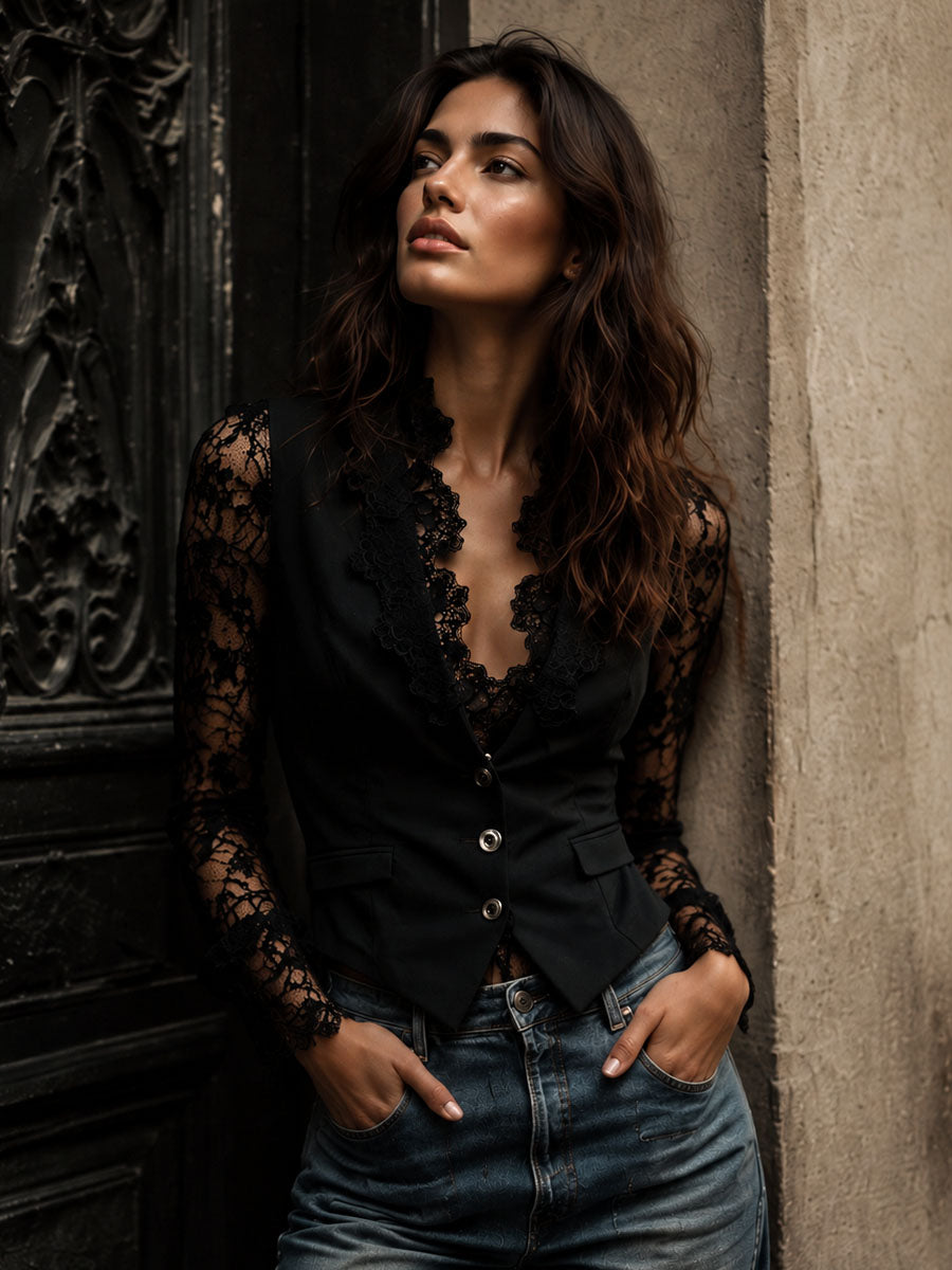 Noémie | Blazer semi-trasparente