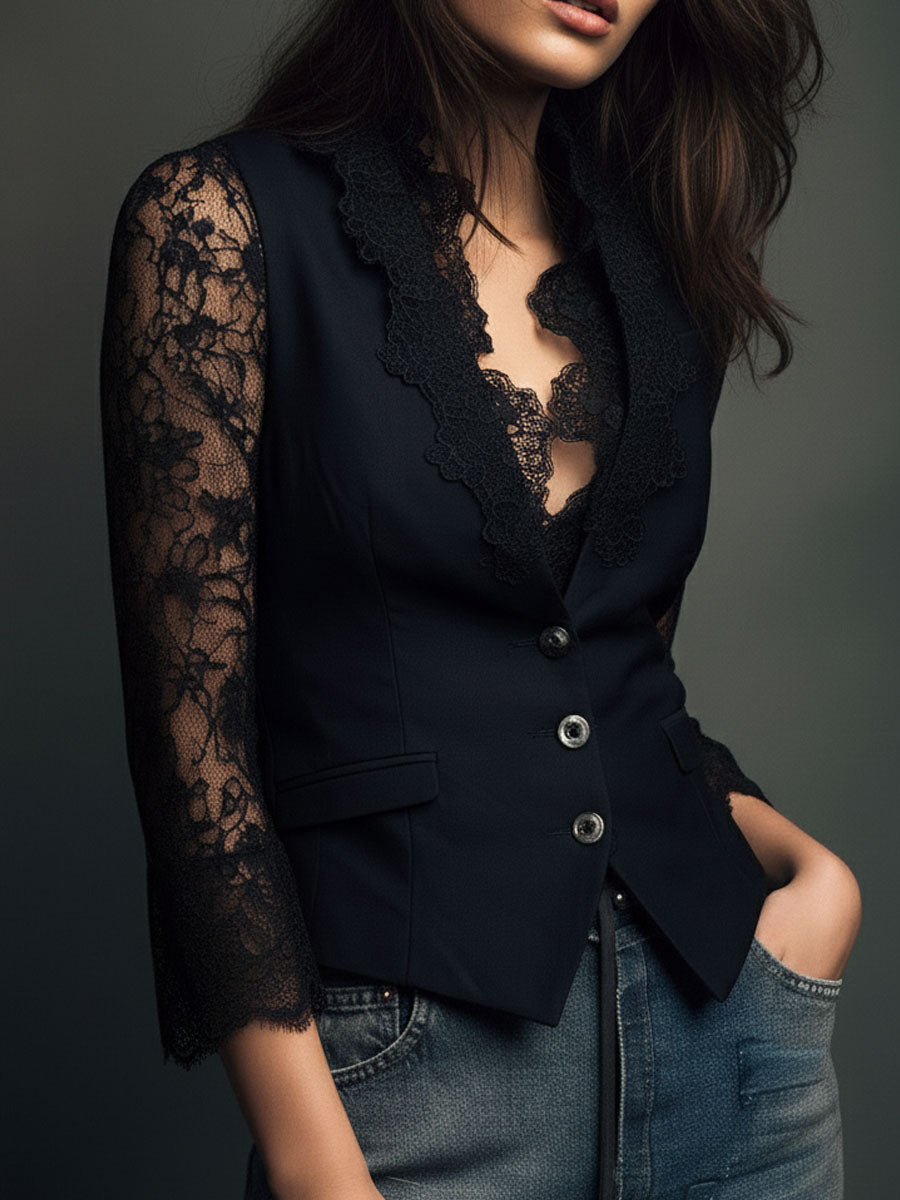 Noémie | Blazer semi-trasparente
