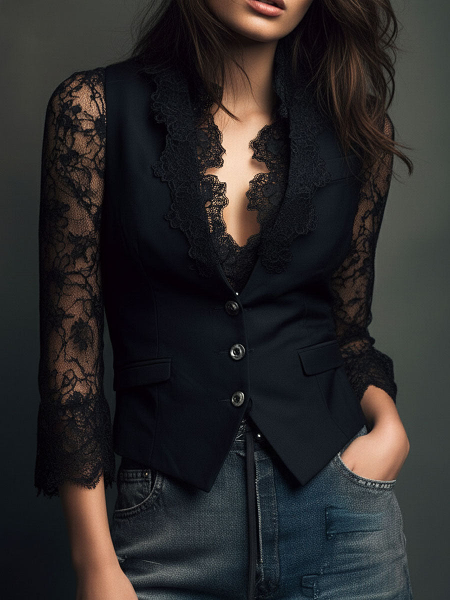 Noémie | Blazer semi-trasparente