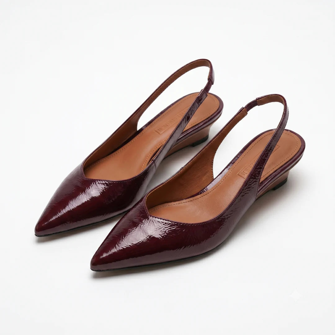 Carlota-Zapatos con talón abierto y punta afilada