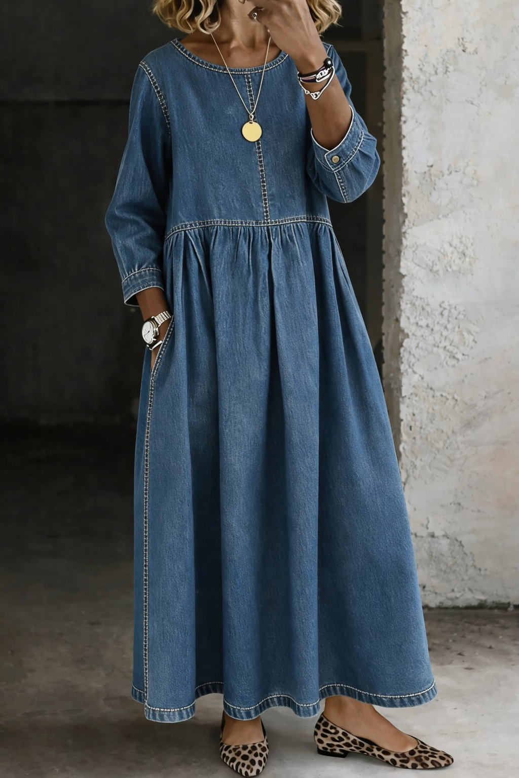 Celeste | Vestido Denim Bohemio