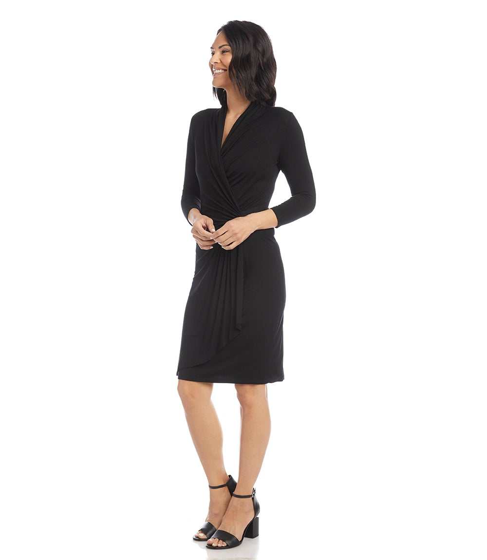 Mireille | Vestido Cruzado Negro
