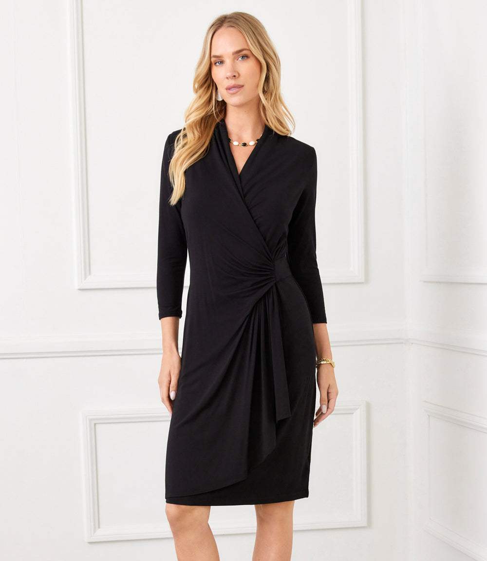 Mireille | Vestido Cruzado Negro