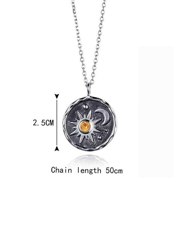 Celeste | Collar sol y luna