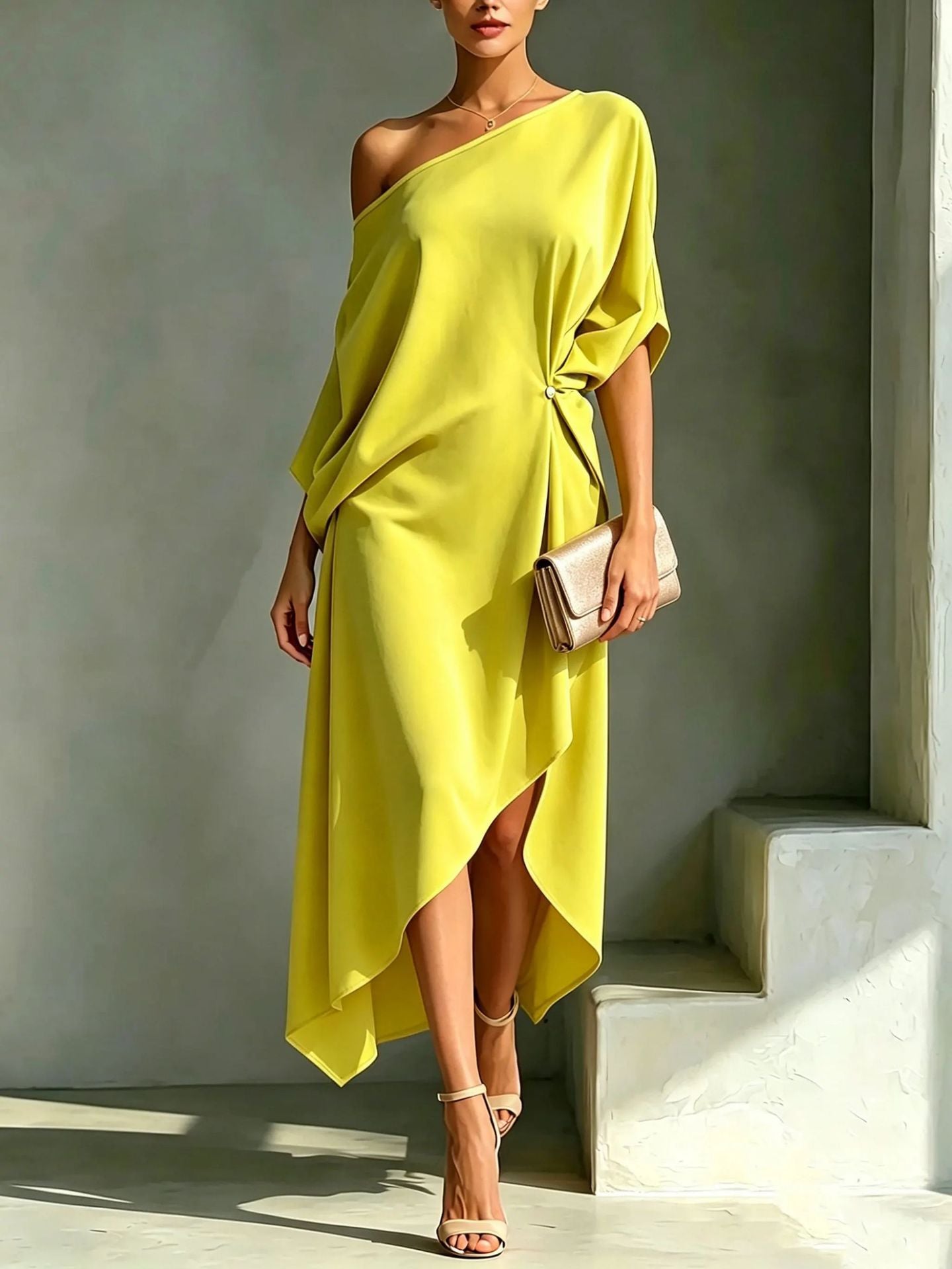 Laura – Vestido Elegante Asimétrico