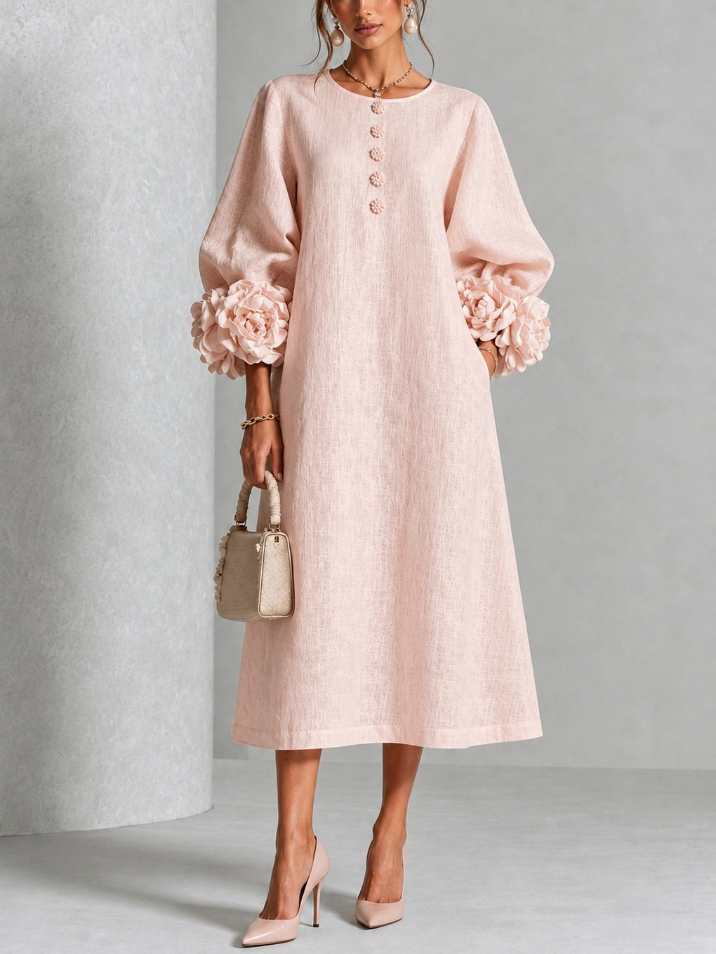 Coral | Vestido Midi de Elegancia Natural