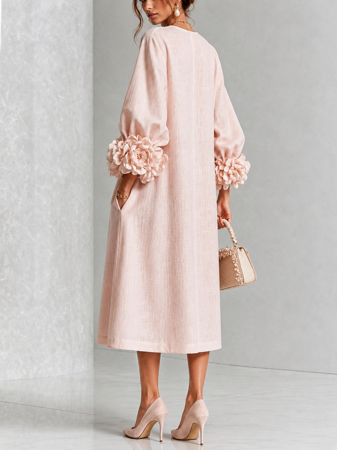 Coral | Vestido Midi de Elegancia Natural