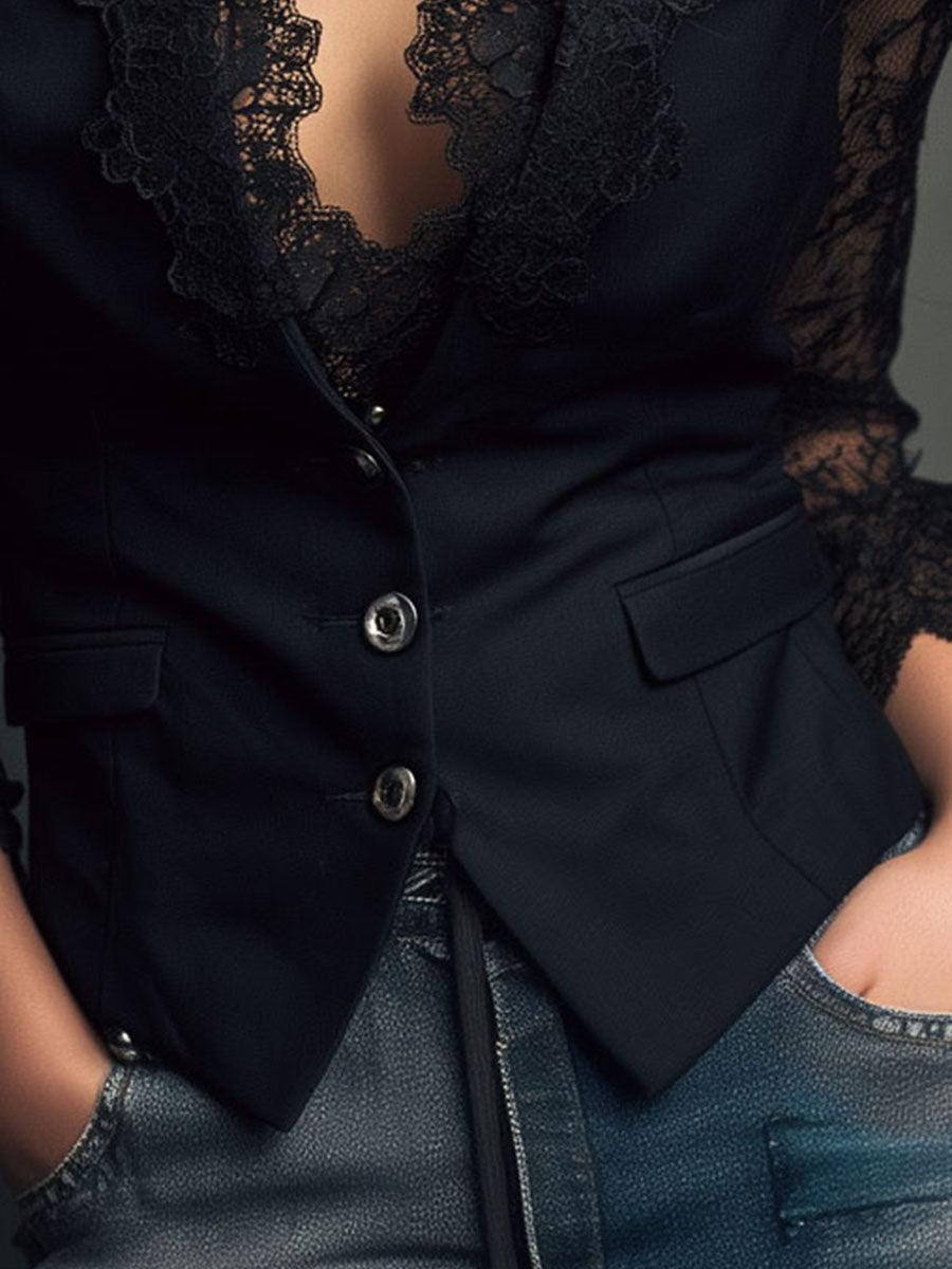 Noémie | Blazer semi-trasparente