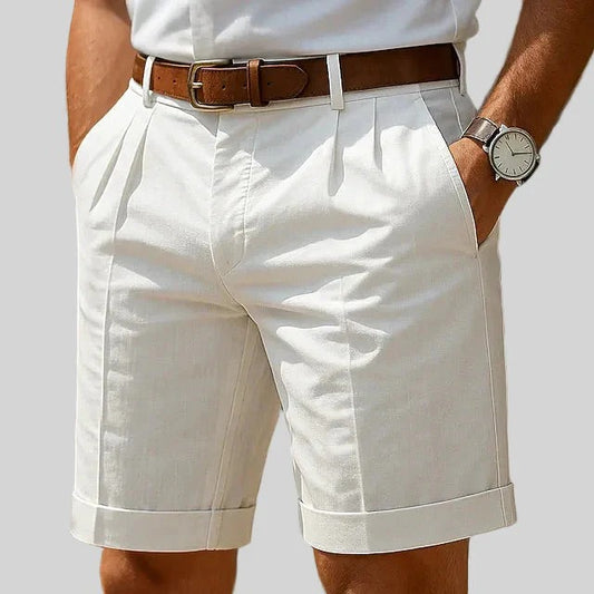 Marco-Bermudas de verano con pliegues