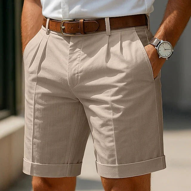 Marco-Bermudas de verano con pliegues