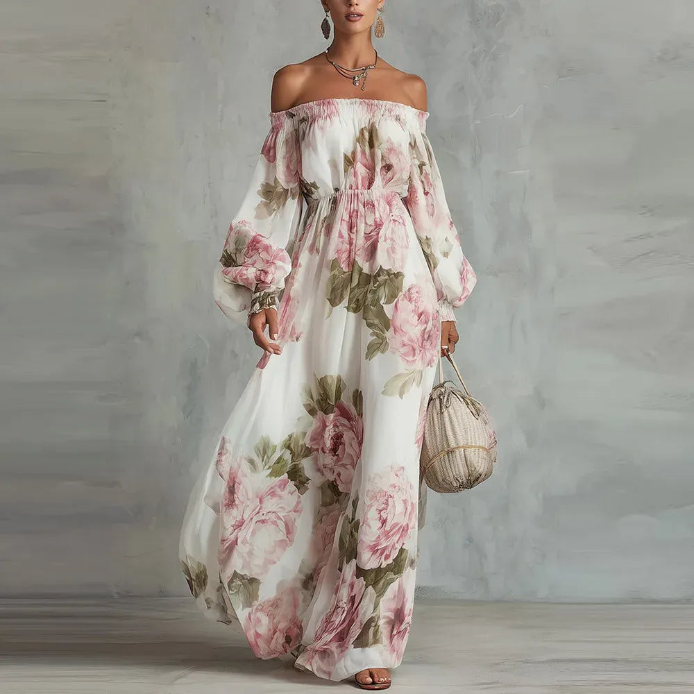 Amelia-Vestido Maxi Floral