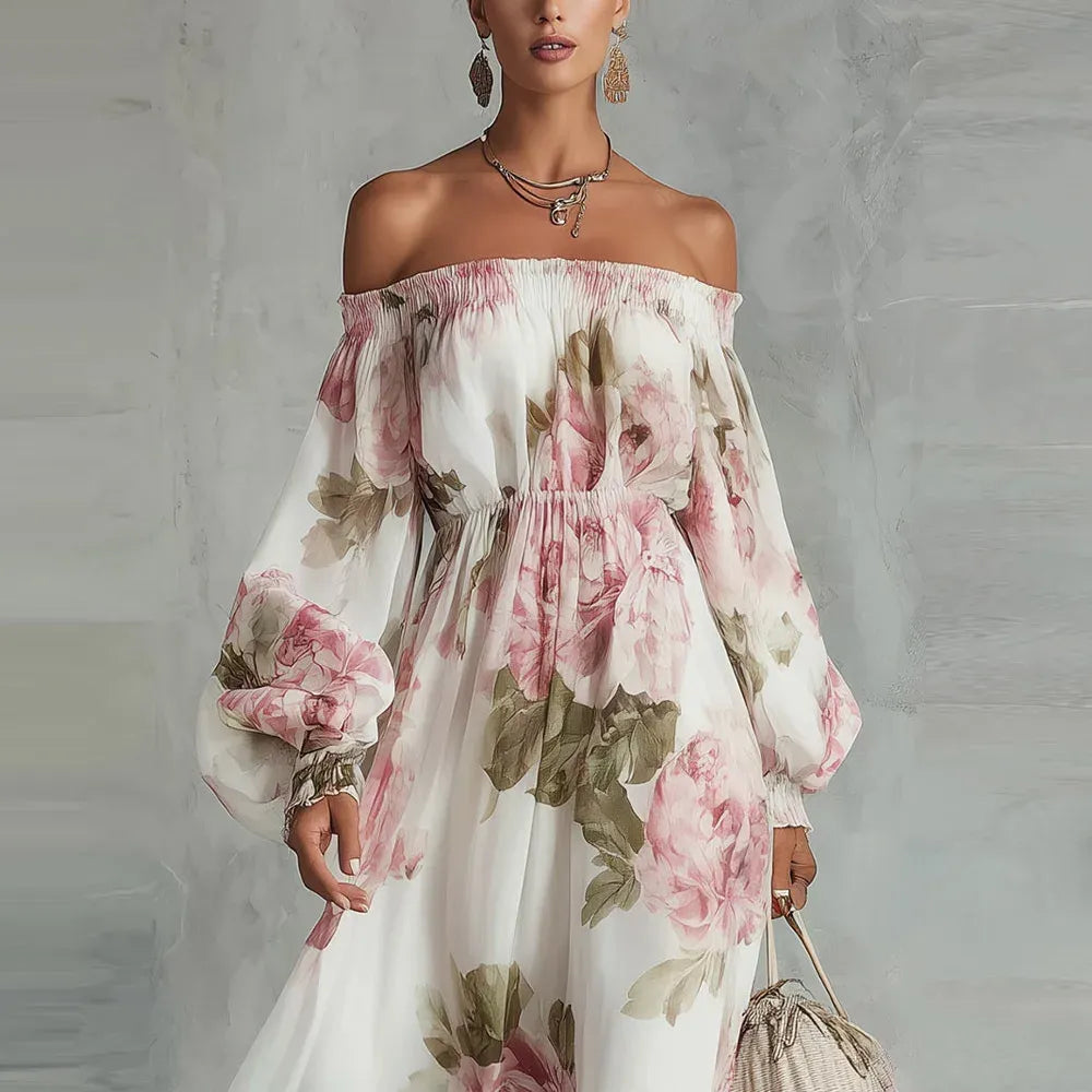 Amelia-Vestido Maxi Floral